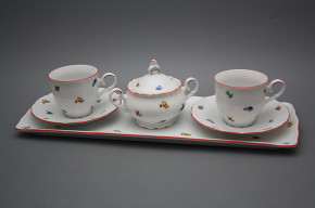 Friendly coffee set with sugar bowl Ofelia Sprays 6-piece ACL