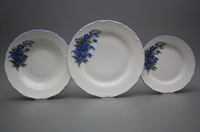 Plate set Ofelia Forget-me-not 18-piece HAL č.1