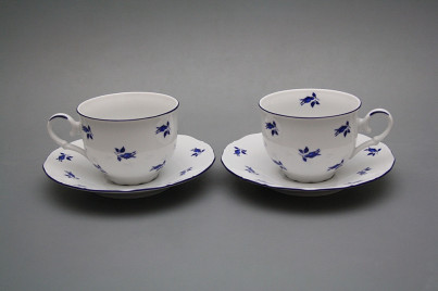 Tea cup 0,18l with saucer Ofelia Blue roses ML č.1