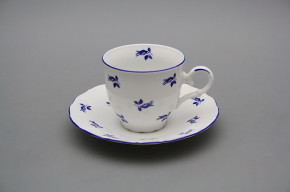 Coffee cup 0,18l and saucer Ofelia Blue roses ML