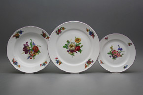 Plate set Rokoko Bouquet 18-piece GFL