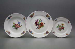 Plate set Rokoko Bouquet 24-piece GFL