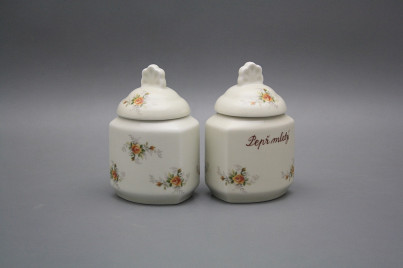 Spice jar 0,2l with covers ECRU Tea roses BB č.1