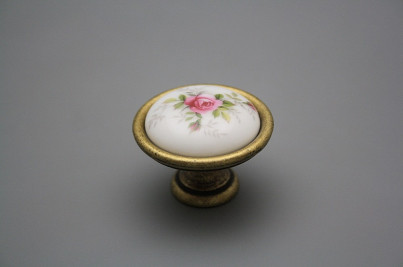 Rustic knobs 40mm Pink roses č.1