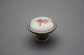 Rustic knobs 40mm Pink roses FV