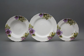 Plate set Ofelia Pansy 12-piece CBB