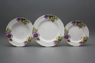 Plate set Ofelia Pansy 12-piece CBB č.1