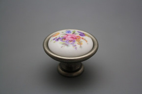 Rustic knobs 40mm Bouquet with irises FV