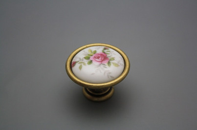 Rustic knobs 35mm Pink roses č.1