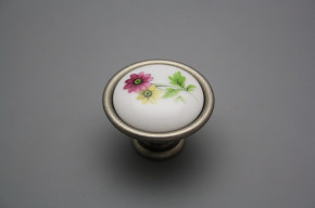 Rustic knobs 40mm Meissen bouquet FV