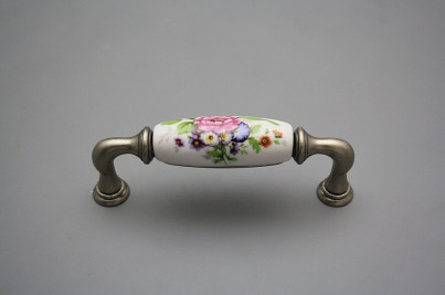 Rustic handles 96mm Meissen bouquet FV č.1