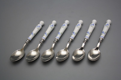 Set of teaspoons Bohemia 1987 Forget-me-not Sprays 6-piece AL č.1