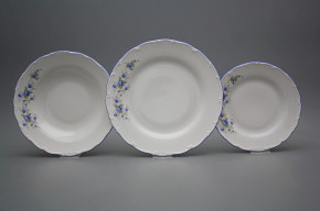 Plate set Ofelia Light blue roses 24-piece HAL