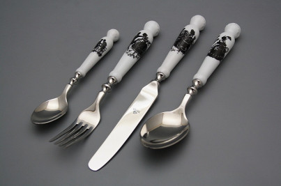 Set of cutlery Bohemia 1987 Rococo dolls 4-piece BB č.1