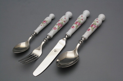 Set of cutlery Bohemia 1987 Pink roses 4-piece BB č.1