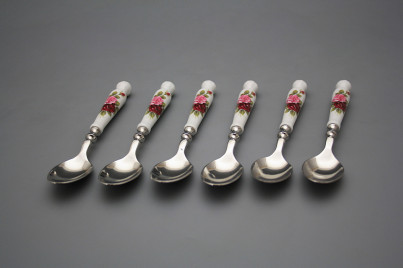 Set of teaspoons Bohemia 1987 Elizabeth rose 6-piece BB č.1