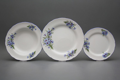 Plate set Ofelia Cornflowers 24-piece CAL č.1