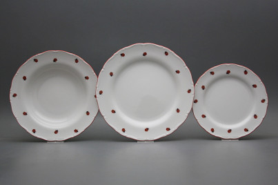 Plate set Ofelia Ladybirds 36-piece ACL č.1