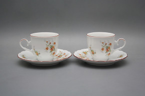 Coffee cup 0,18l and saucer Ofelia Tea roses HL