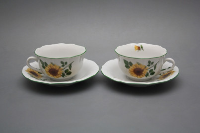 Cup low with saucer C1ZC1 Rokoko Sunflowers ZL č.1