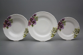 Plate set Ofelia Pansy 12-piece DBB