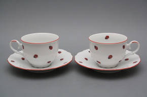 Tea cup 0,18l with saucer Ofelia Ladybirds CL