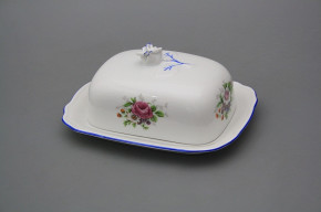 Butter dish small Rokoko Meissen bouquet AL