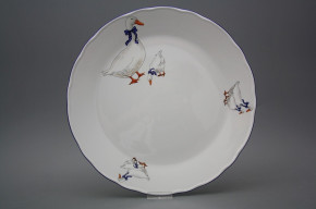 Flat round dish 30cm Rokoko Geese CML