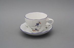 Cup high with saucer A2A1 Rokoko Geese ML