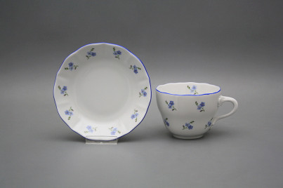 Cup high with saucer A2A1 Rokoko Forget-me-not Sprays AL č.1