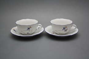 Cup low with saucer C1ZC1 Rokoko Geese ML