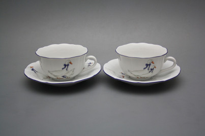 Cup low with saucer C1ZC1 Rokoko Geese ML č.1