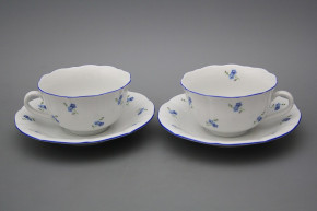 Cup low with saucer C1ZC1 Rokoko Forget-me-not Sprays AL