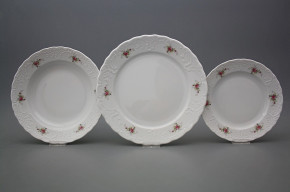 Plate set Opera Pink roses 12-piece BB