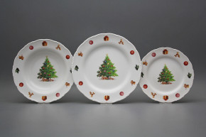 Plate set Ofelia Christmas Tree 18-piece JBB