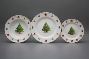 Plate set Ofelia Christmas Tree 18-piece JZL