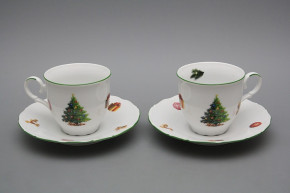 Coffee cup 0,18l and saucer Ofelia Christmas Tree ZL