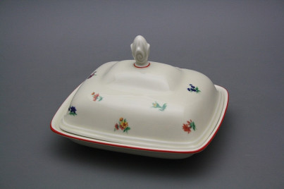 Butter dish square Alaska ECRU Sprays CL č.1