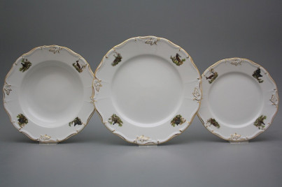 Plate set Marie Louise Gamekeepers 18-piece AGL LUX č.1