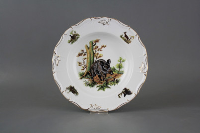 Deep plate 23cm Maria Louise Wild boar GGL LUX č.1