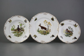 Plate set Marie Louise Gamekeepers 18-piece GGL LUX