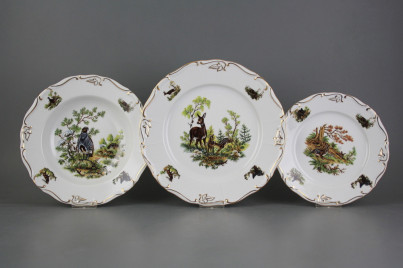 Plate set Marie Louise Gamekeepers 36-piece GGL LUX č.1