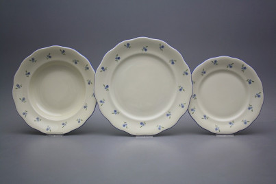 Plate set Alaska ECRU Forget-me-not Sprays 12-piece AAL č.1