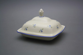 Butter dish square Alaska ECRU Forget-me-not Sprays AL