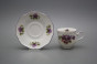 Cup high 0,135l with saucer Ofelia Pansy FL č.2