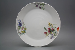 Flat round dish 30cm Rokoko Flowering meadow CBB