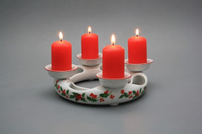 Advent candlestick Christmas holly CL