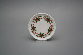 Underplate for glass 10cm Rokoko Christmas holly BB