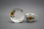 Cup high with saucer A2A1 Rokoko Sunflowers ZL č.2