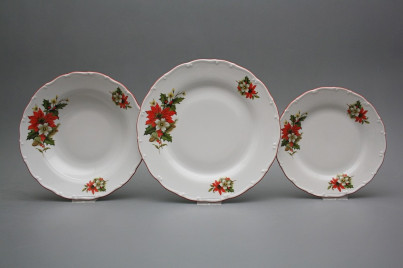 Plate set Ofelia Poinsettia 18-piece CCL č.1